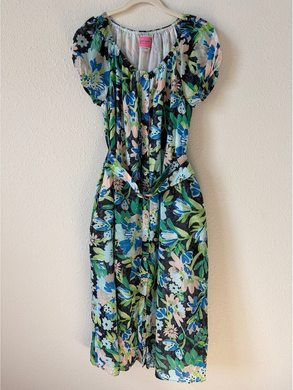 Kate Spade New York Full Bloom Voile Maxi Dress Size XS Tropical Floral Vacation